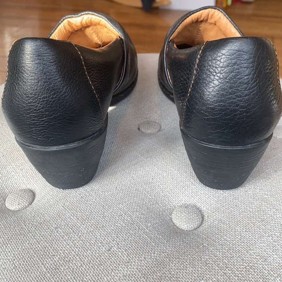 Born Black Pebbled Leather Clog Comfort Shoes 9M - Picture 5 of 10